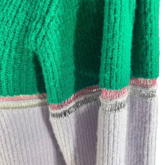 For Love & Lemons NWT Multicolor Knitted Arielle Pullover Sweater Medium Women’s - Picture 6 of 16